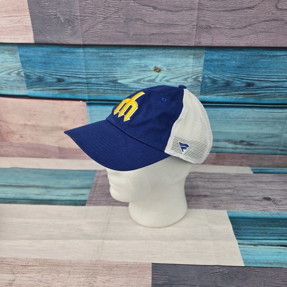 Seattle Mariners Hat Cap Snap Back Mens One Size Blue Yellow Pitchfork Fanatics